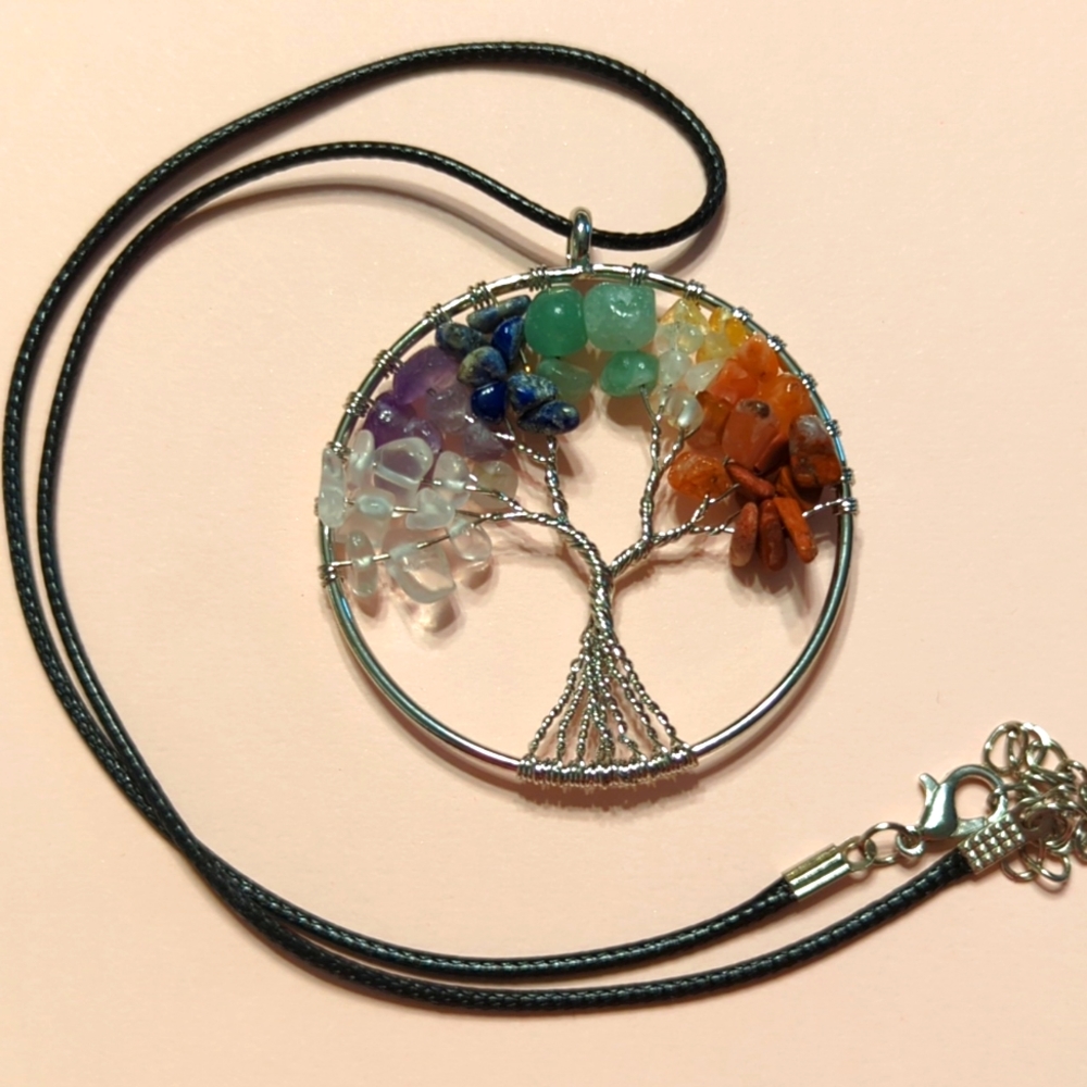 Chakra tree of life on 18-in cord